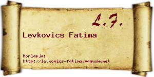 Levkovics Fatima névjegykártya